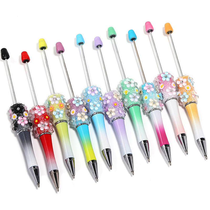 【DPC】10 pcs Beadable Pen - Diy Beads Creative Flowers Full of Stars Sanding Pen Handmade Diy Beading pen