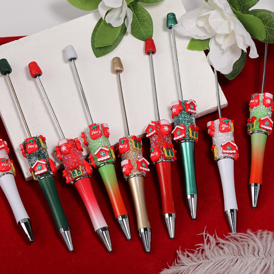 【DPC】10 Pcs Christmas Sugar DIY Beadable Pen DIY BEADS